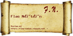 Flas Nátán névjegykártya